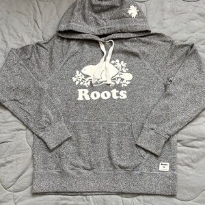 Roots Charcoal Hoodie with Logo